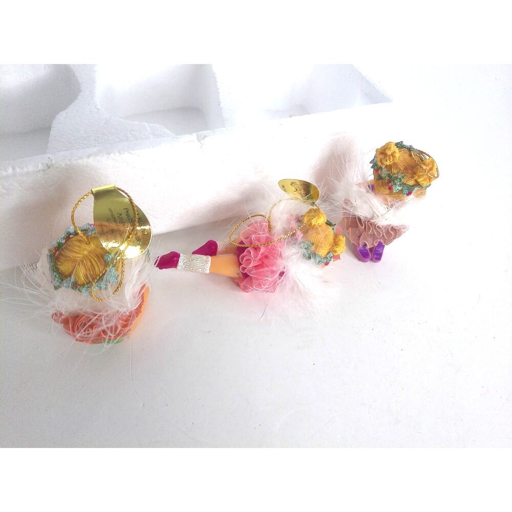 Heirloom Ornaments Angel Toes Prayer For Grace Sleeping Beauty Blissful Set Of 3 - Picture 6 of 8